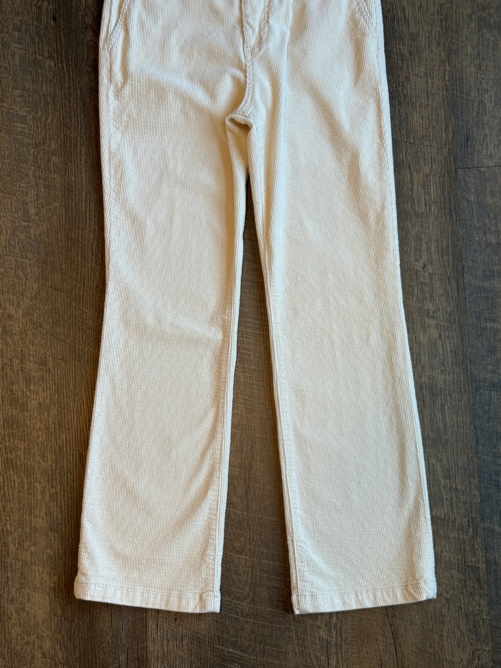 KUT From The Cloth Classic Women's Corduroy Cream Chino Pants Size 0 - Picture 3 of 12